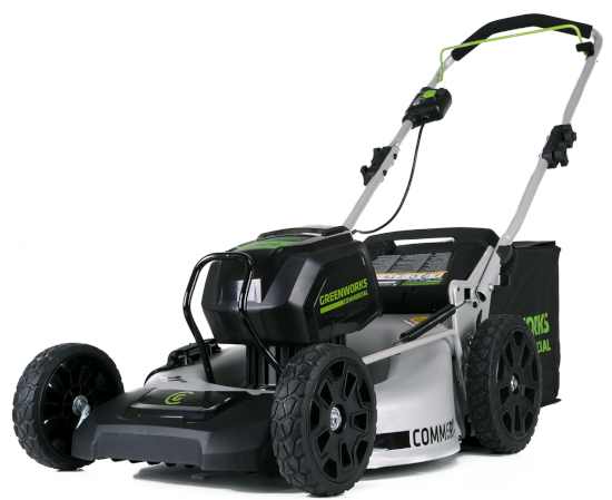 greenworks 21 inch push mower with lithium-ion battery model gm210