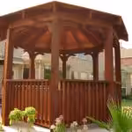 natural cedar ready seal stain on cedar arbor