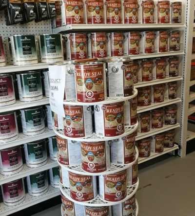ready seal stains and sealants on display at headwaters home centre