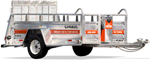 u-haul open 5 foot by 9 foot trailer with ramp