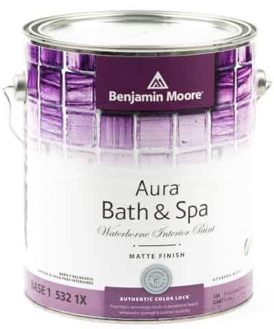 benjamin moore aura bath and spa paint can