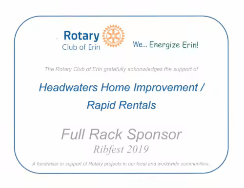 rotary club 2019 certificate of appreciation