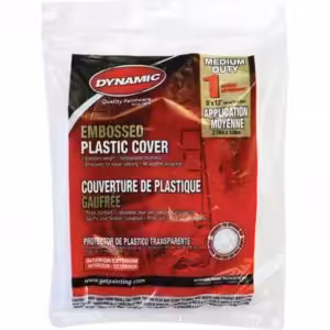 Dynamic 9' X 12' Embossed Plastic Drop Cloth ( 1 Mil )