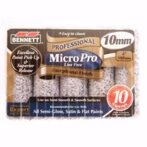 bennett microfibre paint rollers 4 inch pack of 10