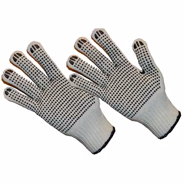 Cotton/Poly Gloves w/Dots ( Large )