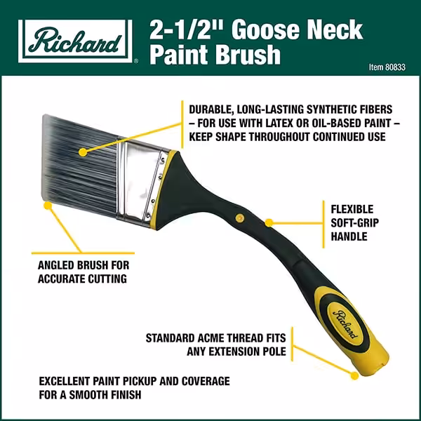 A. Richard Goose Neck Brush 2 1/2" - Image 2