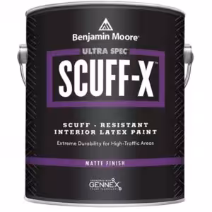 benjamin moore scuff-x matte sheen paint can