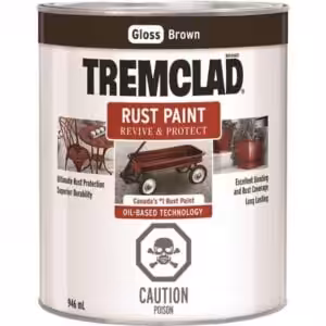 tremclad brown gloss quart can