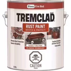tremclad fire red gloss gallon can