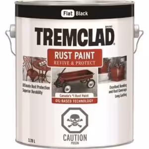 tremclad rust paint flat black