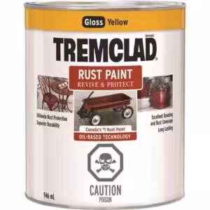 tremclad yellow gloss quart can