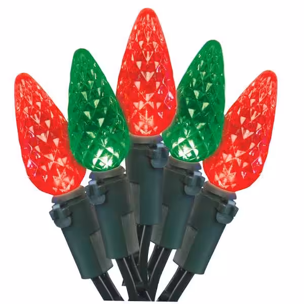 red and greed led christmas lights