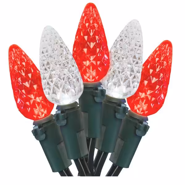 red and white led christmas bulbs