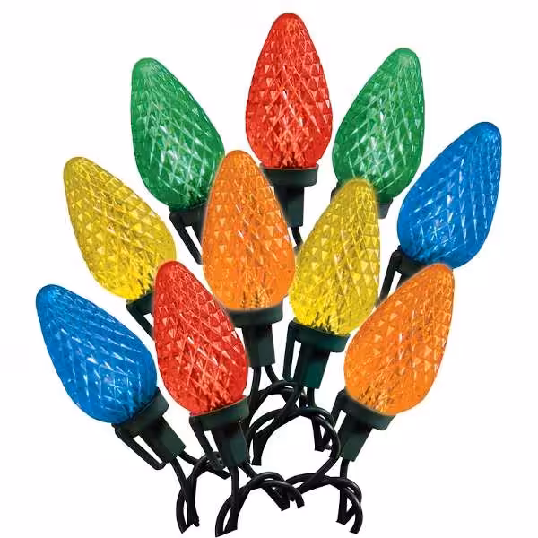 multi-coloured christmas lights led