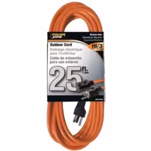 25 foot electric orange extension cord