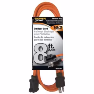 8 foot orange outdoor extension cord