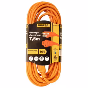 shopro brand orange extension cord
