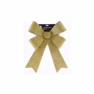 christmas bow gold glitter