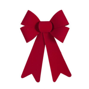 christmas bow red velvet 6 inch by 10 inch
