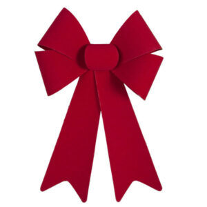 christmas bow red velvet 14 inch by 20 inch