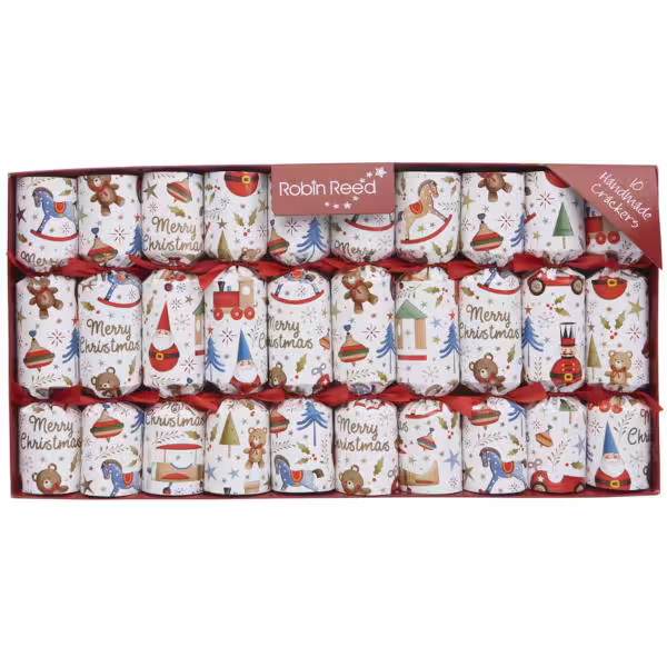 christmas crackers 10 pcs toy town multi colored