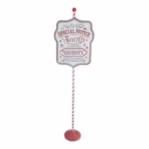 christmas decor metal sign stand special notice santa