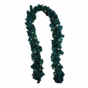 christmas garland pvc sherwood prelit 50 led