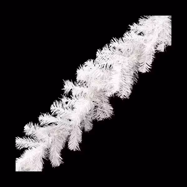christmas garland white clear winter frost