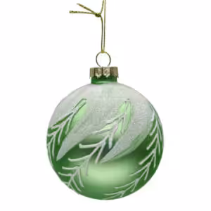 christmas glass ball sage with white branch