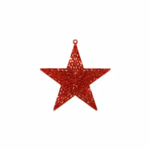 christmas ornament red mesh style star