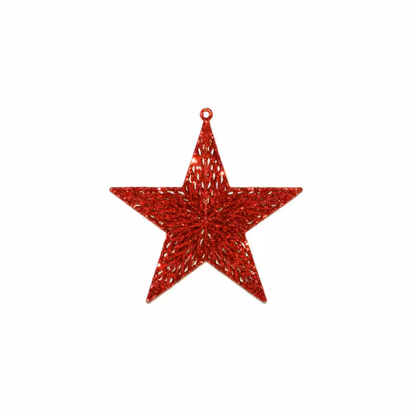 christmas ornament red mesh style star
