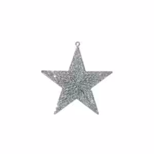 christmas ornament silver mesh style star