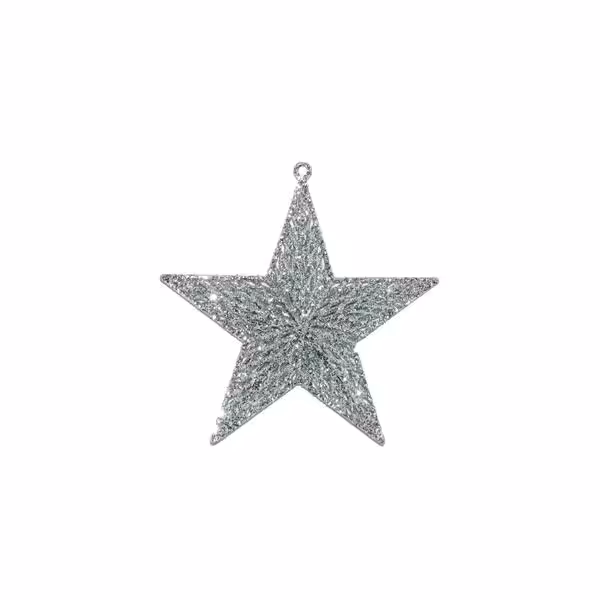 christmas ornament silver mesh style star