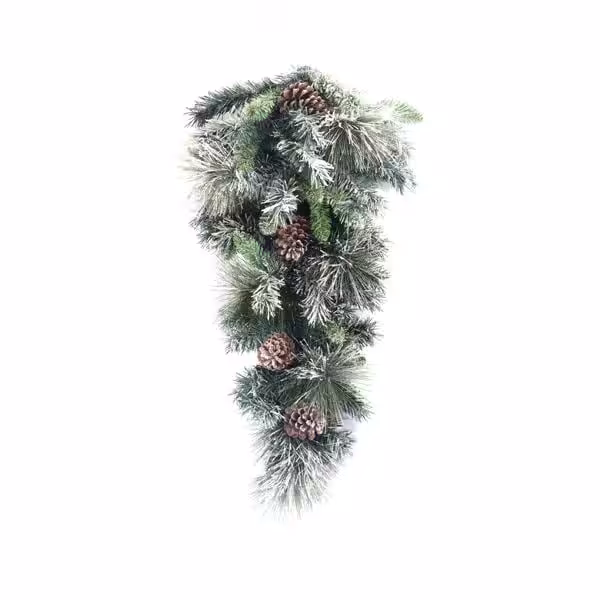 christmas teardrop grouse piine with pine cones