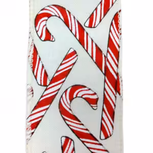 christmas wired ribbon candy cane