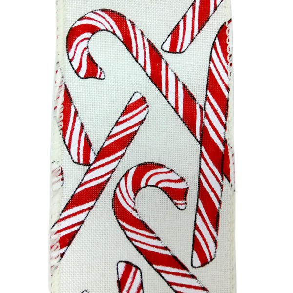 christmas wired ribbon candy cane
