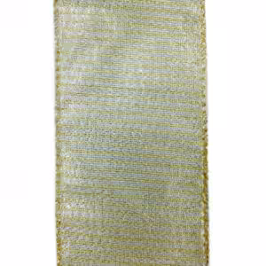 christmas wired ribbon silver gold shimmer