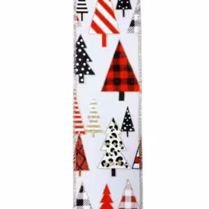 christmas wired ribbon xmas trees