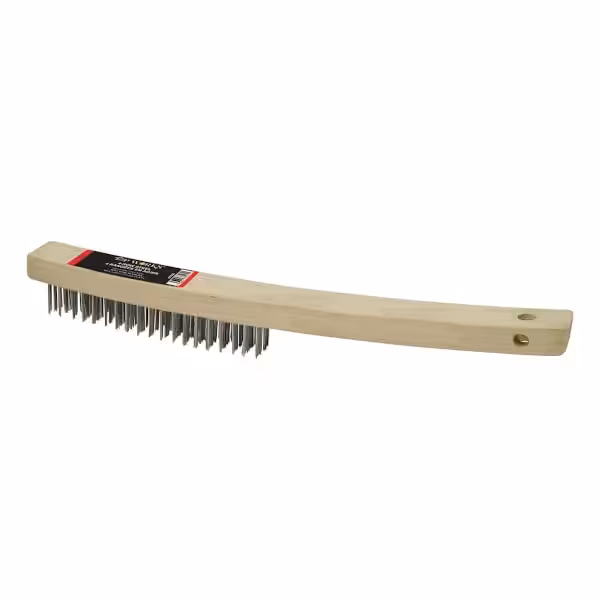 wire brush with wood handle