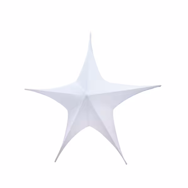 Christmas decor folding shimmer star 32 inch white colour