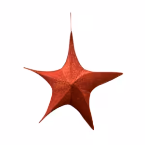 Christmas decor red colour folding shimmer star 32 inch