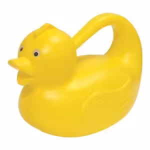 kids watering can in shape of yellow duck
