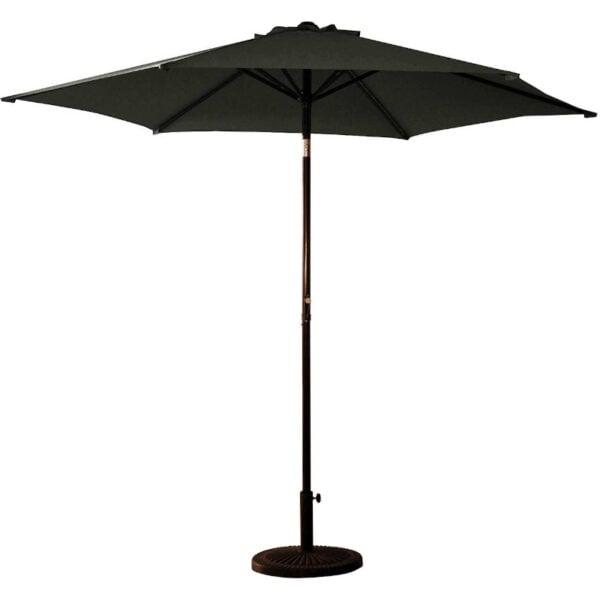 black umbrella with 9 foot aluminum pole