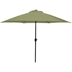 olive umbrella on 9 foot aluminum pole