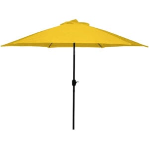 yellow umbrella on aluminum 9 foot pole