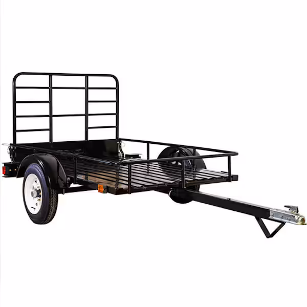 dk2 mmt4x6o landscaping trailer angled view of front and side