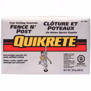 quikrete fend and post quick setting concrete