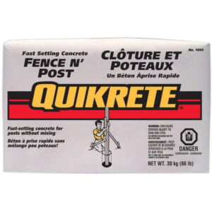 quikrete fend and post quick setting concrete