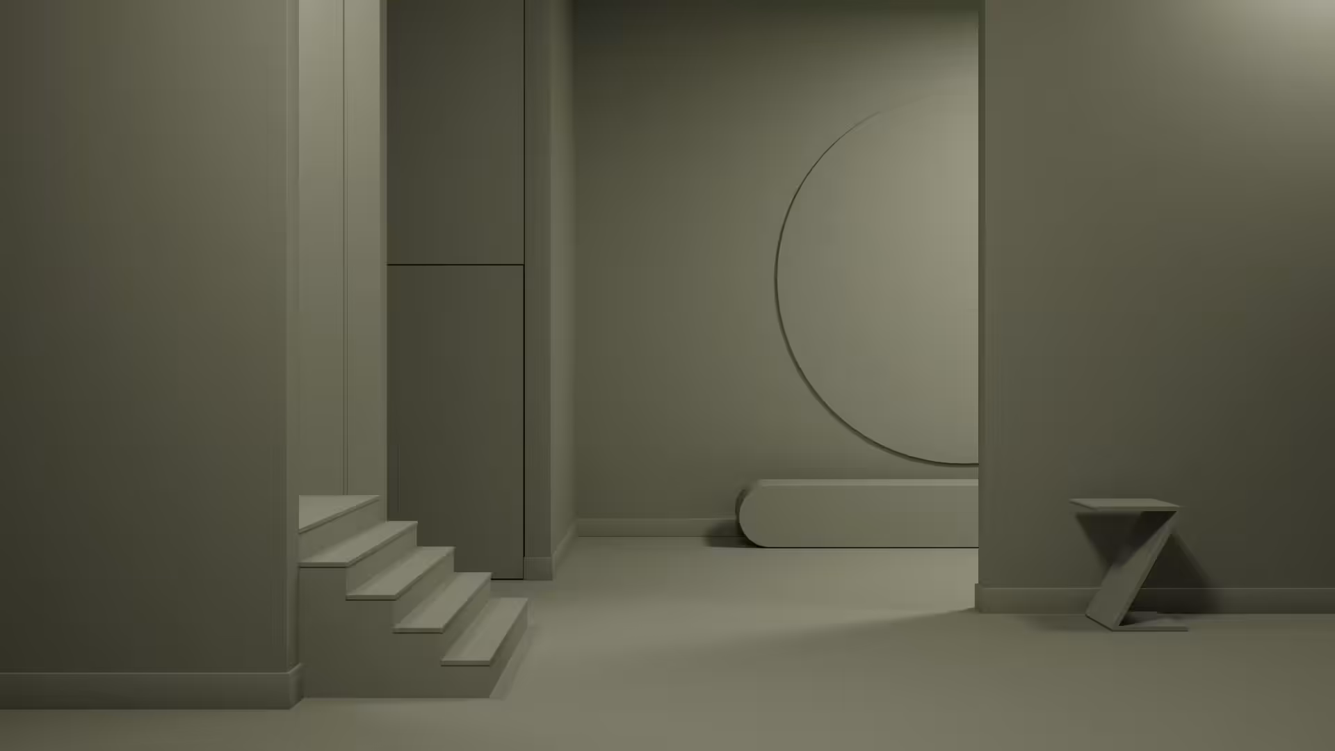 living space painted with benjamin moore 'rosepine' colour and as seen under evening/night lighting